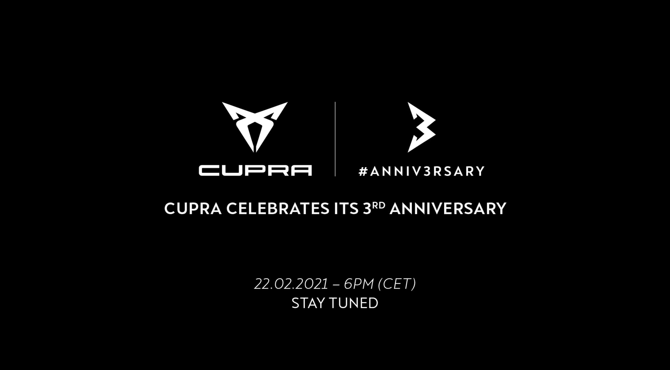 CUPRA celebrates its 3rd anniversary with an exclusive digital event on the 22nd February.